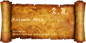 Kalamár Máté névjegykártya